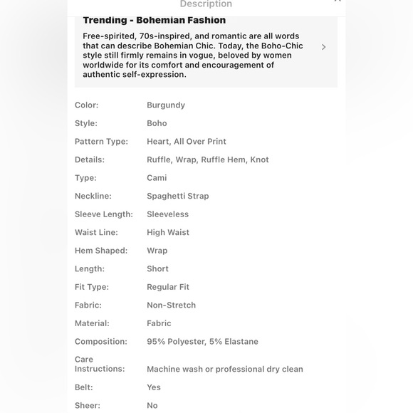 SHEIN VCAY Allover Heart Print Ruffle Detail Wrap Cami Dress - Picture 5 of 10